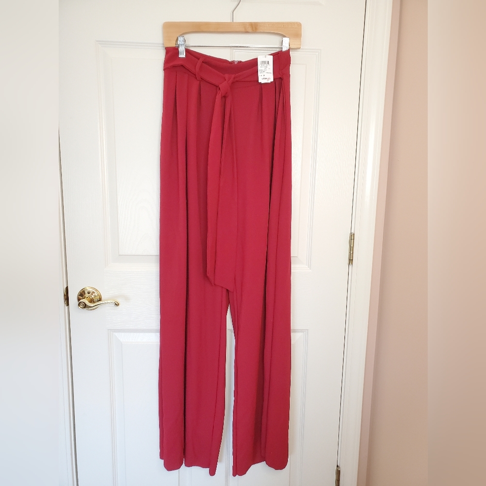 NWT Burgundy Wide Leg Pants